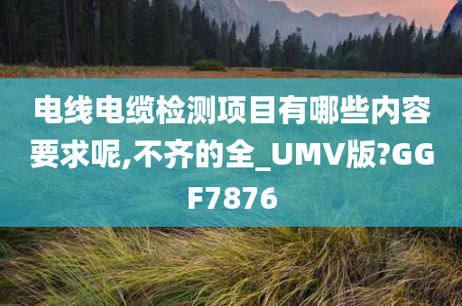 电线电缆检测项目有哪些内容要求呢,不齐的全_UMV版?GGF7876