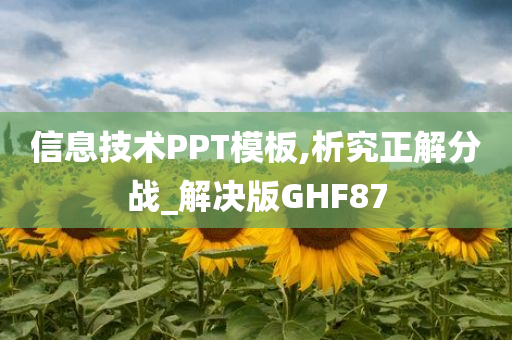 信息技术PPT模板,析究正解分战_解决版GHF87