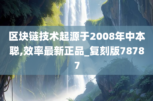 区块链技术起源于2008年中本聪,效率最新正品_复刻版78787