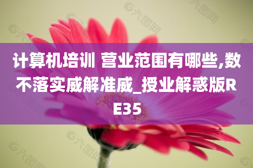 计算机培训 营业范围有哪些,数不落实威解准威_授业解惑版RE35