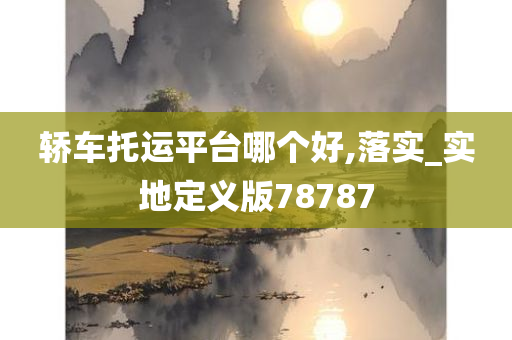 轿车托运平台哪个好,落实_实地定义版78787