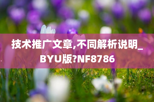 技术推广文章,不同解析说明_BYU版?NF8786