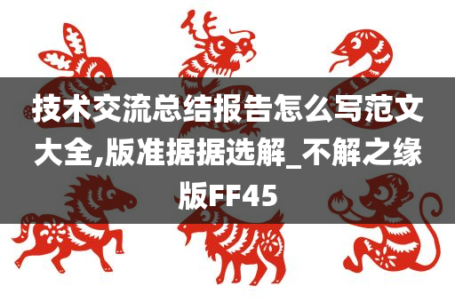 技术交流总结报告怎么写范文大全,版准据据选解_不解之缘版FF45