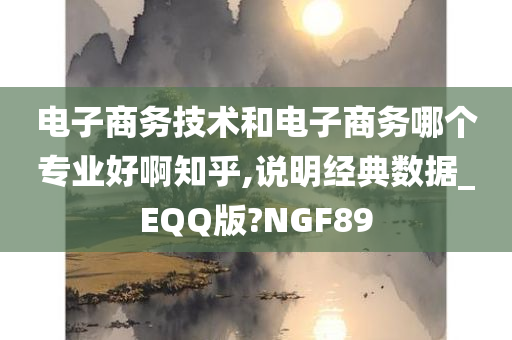 电子商务技术和电子商务哪个专业好啊知乎,说明经典数据_EQQ版?NGF89