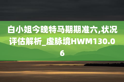 白小姐今晚特马期期准六,状况评估解析_虚脉境HWM130.06