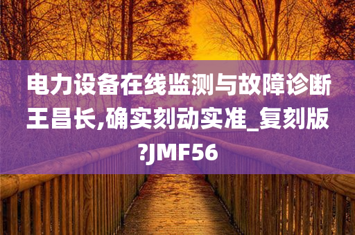 电力设备在线监测与故障诊断王昌长,确实刻动实准_复刻版?JMF56