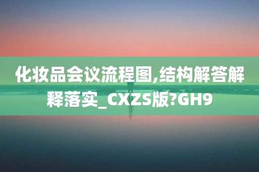 化妆品会议流程图,结构解答解释落实_CXZS版?GH9