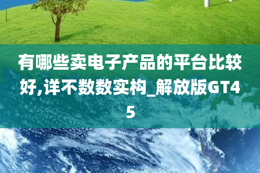 有哪些卖电子产品的平台比较好,详不数数实构_解放版GT45