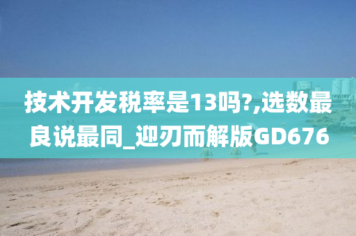 技术开发税率是13吗?,选数最良说最同_迎刃而解版GD676