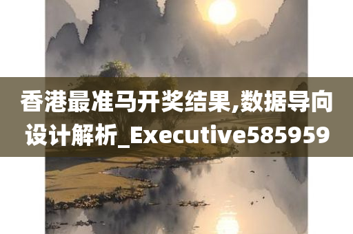 香港最准马开奖结果,数据导向设计解析_Executive585959