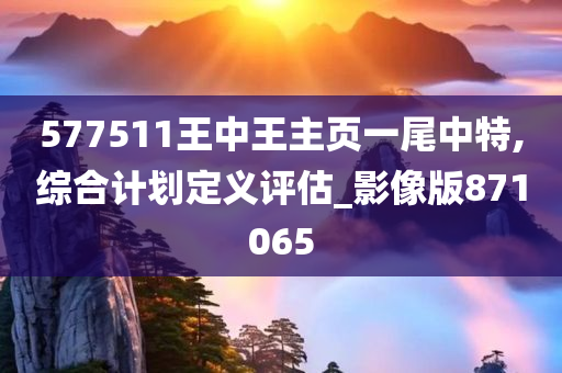 577511王中王主页一尾中特,综合计划定义评估_影像版871065