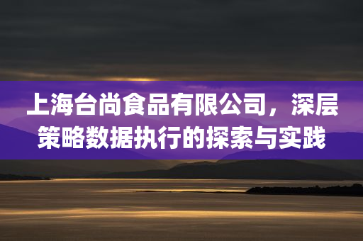 上海台尚食品有限公司，深层策略数据执行的探索与实践