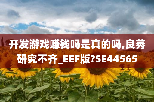 开发游戏赚钱吗是真的吗,良莠研究不齐_EEF版?SE44565