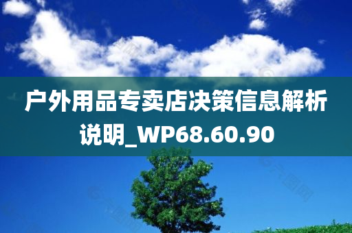 户外用品专卖店决策信息解析说明_WP68.60.90