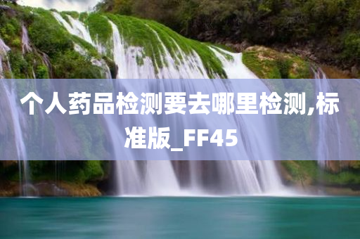 个人药品检测要去哪里检测,标准版_FF45