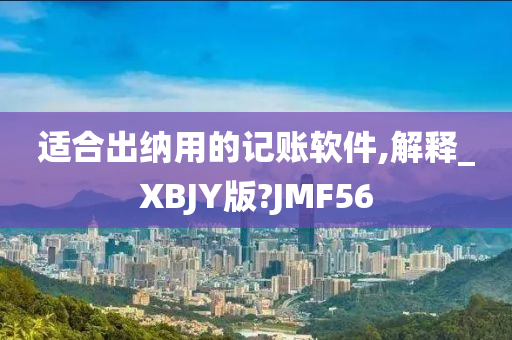 适合出纳用的记账软件,解释_XBJY版?JMF56