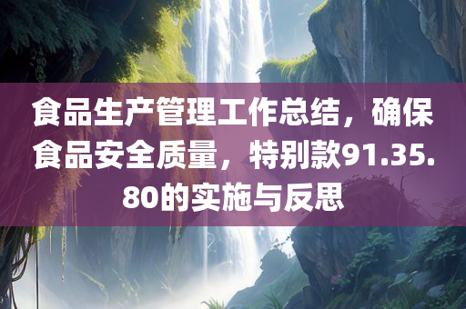 食品生产管理工作总结，确保食品安全质量，特别款91.35.80的实施与反思