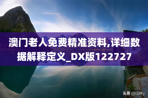 澳门老人免费精准资料,详细数据解释定义_DX版122727