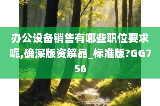 办公设备销售有哪些职位要求呢,确深版资解品_标准版?GG756