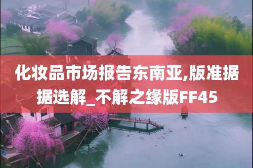 化妆品市场报告东南亚,版准据据选解_不解之缘版FF45