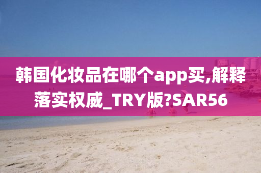 韩国化妆品在哪个app买,解释落实权威_TRY版?SAR56