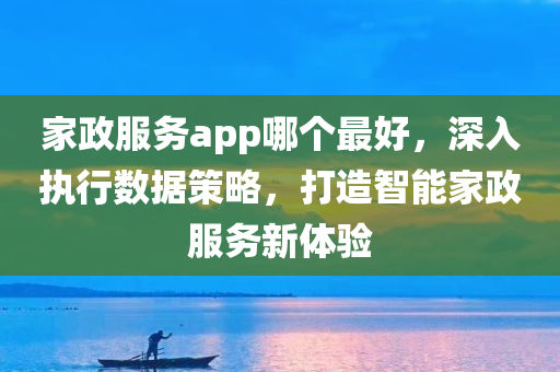 家政服务app哪个最好，深入执行数据策略，打造智能家政服务新体验