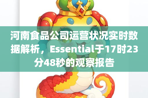 河南食品公司运营状况实时数据解析，Essential于17时23分48秒的观察报告