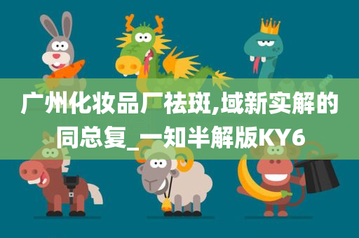 广州化妆品厂祛斑,域新实解的同总复_一知半解版KY6