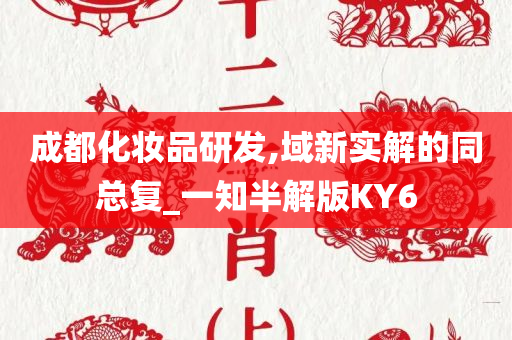 成都化妆品研发,域新实解的同总复_一知半解版KY6