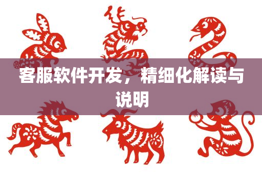 客服软件开发，精细化解读与说明