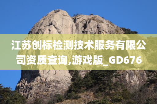 江苏创标检测技术服务有限公司资质查询,游戏版_GD676