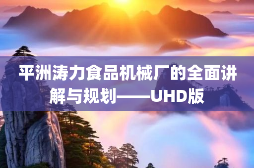 平洲涛力食品机械厂的全面讲解与规划——UHD版