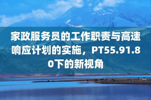 家政服务员的工作职责与高速响应计划的实施，PT55.91.80下的新视角