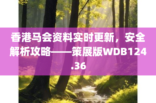 香港马会资料实时更新，安全解析攻略——策展版WDB124.36