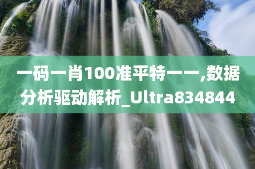 一码一肖100准平特一一,数据分析驱动解析_Ultra834844